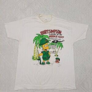 Bart Simpson Cleans Up the Middle East Vintage T shirt XL